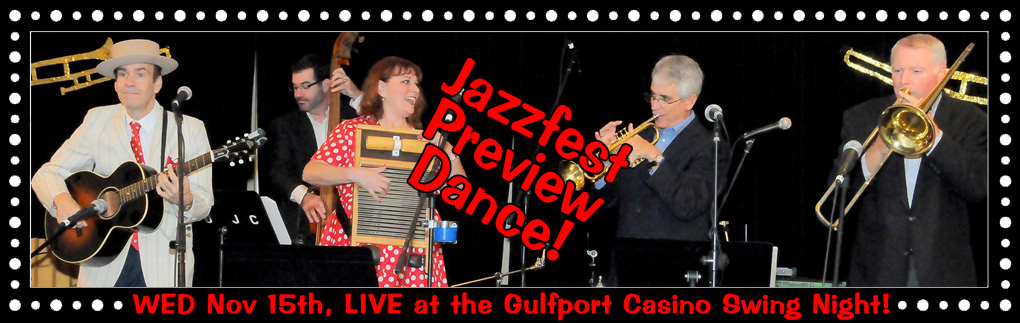 Swing Time & the Suncoast Jazz Classic present Theresa Scavarda & Hot Jazz Pie LIVE Wednesday 11/15/2017 at the Gulfport Casino Ballroom, Tampa Bay, Florida