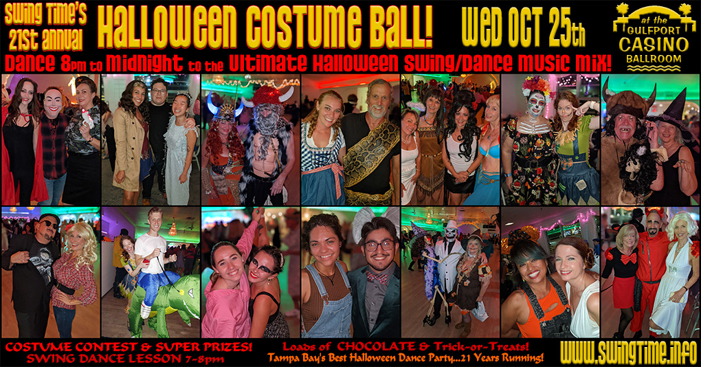 Swing Time's Annual Halloween Costume Ball at the Gulfport Casino Swing Night in Tampa Bay FL